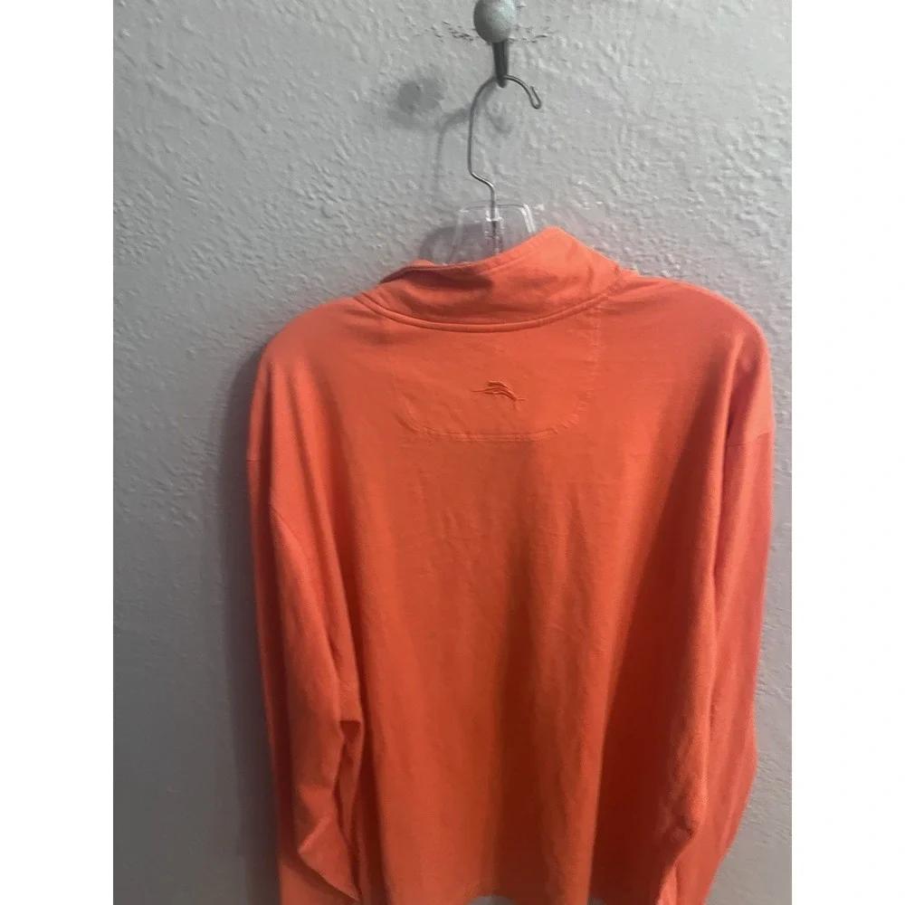 Tommy Bahama Shirt Peach Color‎  Mens Size  XL Long Sleeve 1/4 Zip Pullover